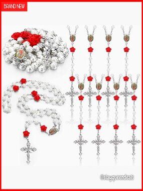 12 Pcs Our Lady of Guadalupe Rosary Beads Bulk Prayer Necklace